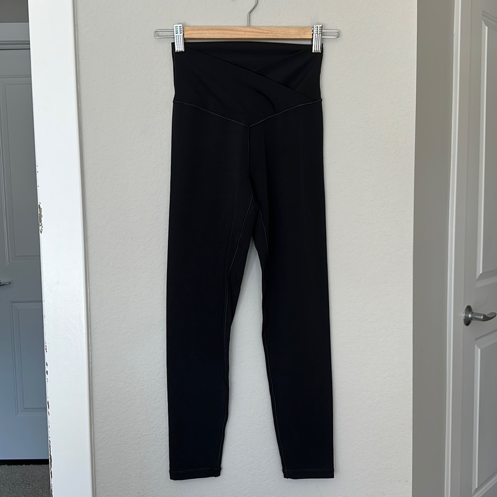 Aerie Black Cross-Band 7/8 Leggings